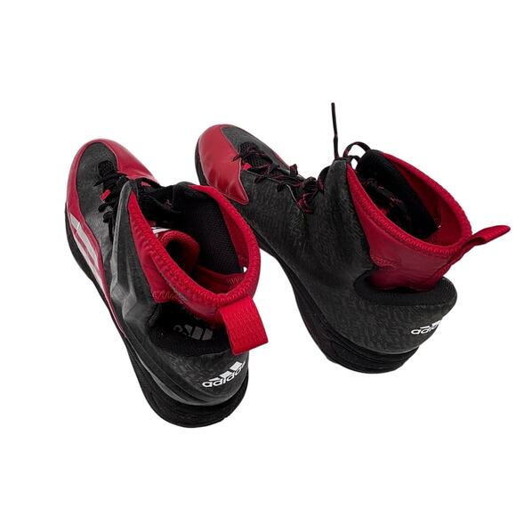 Adidas Techfit Football Cleats Men's Size 17 Red & Black Lace Up Athletic - Picture 10 of 11